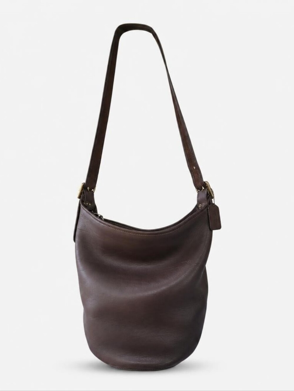 Vintage Coach Helen Berg's Legacy Chocolate Brown Leather Shoulder Hobo